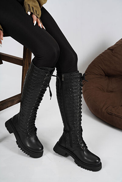 Osso Hakiki Deri Kadın Postal Çizme 222127304