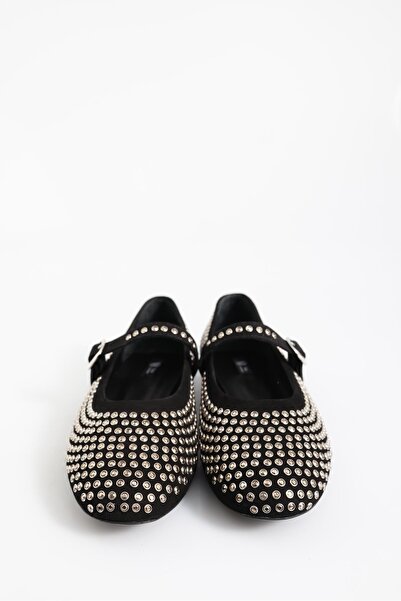 5in1Canpolat Μαύρη Μίνι Πέτρινη Μπαλαρίνα 23437