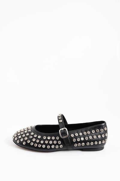 5in1Canpolat Black Stone Ballerina 23388