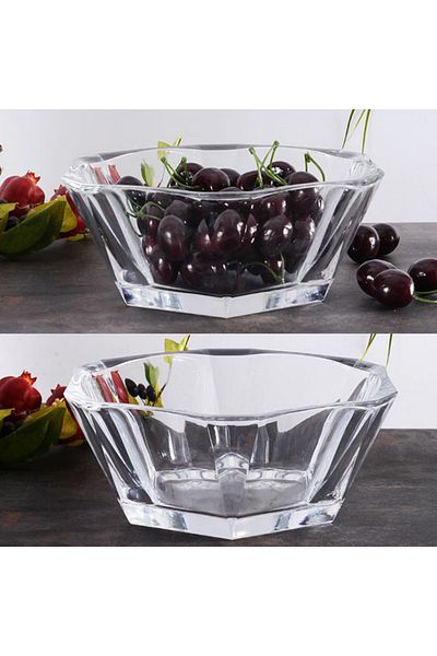 Paşabahçe Nude Series Special Handcrafted Glass Salad and Presentation Bowl
