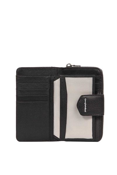 CENGİZ PAKEL Cengiz Pakel Real Leather Women's Wallet - Portfolio 65246-black