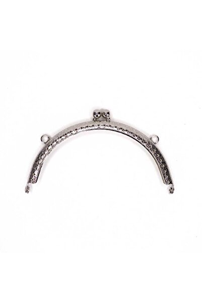 Ritzz Poșetă metalică vintage cu găuri ovale, 12,5 cm, argintie