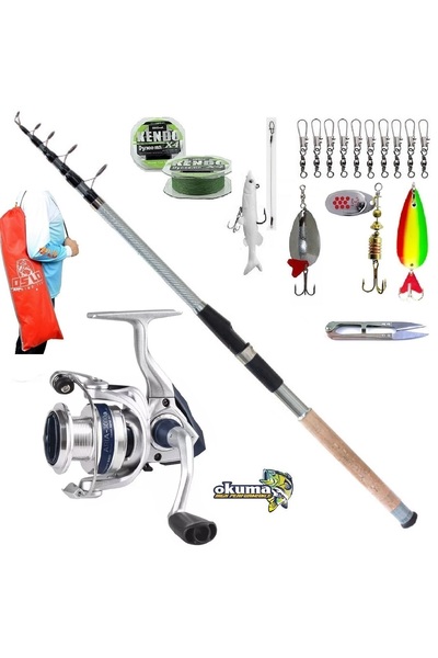 Okuma Aria C-4000a Remixon Carbo-x 240cm 60-120gr Turna Tele Spin Olta Takımı...