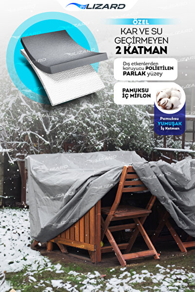 ByLizard Bahçe Mobilya Koruma Örtüsü Branda 200x150x75 Cm Su Geçirmez