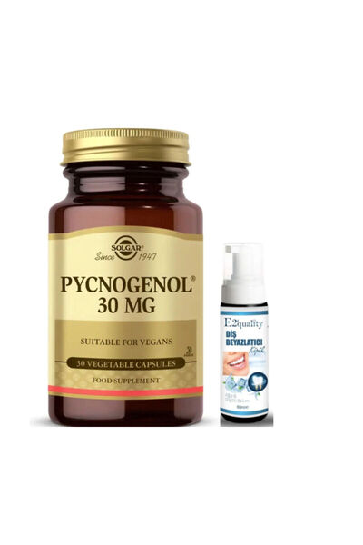 Solgar Pycnogenol 30 mg 30 Kapsül - Diş Beyazlatıcı Köpük Hediye
