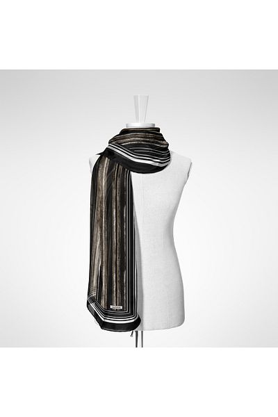 AKİPEK Dimensional Line Patterned Viscose Shawl