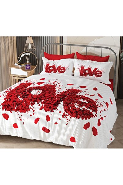 BEYZADE HOME مجموعة بيكيه معطرة ثلاثية الأبعاد مكونة من 7 قطع Love-2