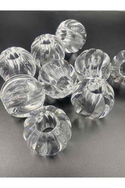 Hedef Bijuteri 2 قطعة 46 مللي متر كبير مخطط البجعة نموذج الاكريليك الخرز الثريا حجر ، عاكس الضوء ، حبة الشمعدان