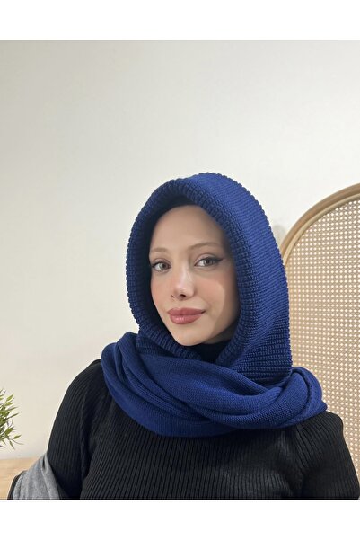 Rimel Moda Balaklava atkılı Bere Lacivert