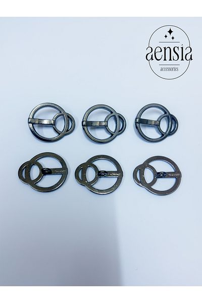 aensia Black Nickel Anthracite Black Round Special Design 48 Size Metal Button Coat Trench Coat Button-Pack of 6