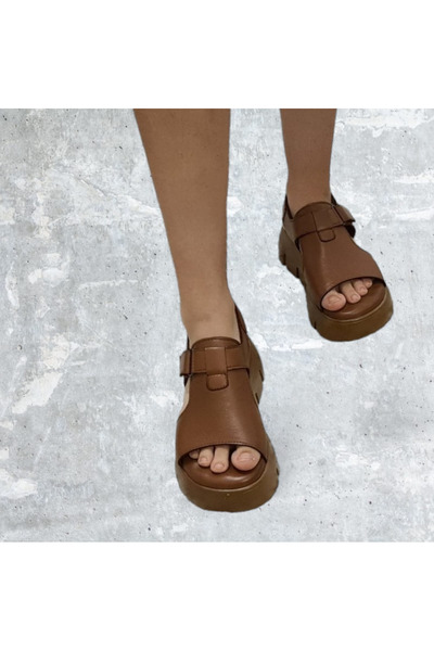 Dünya Shoes HAKİKİ DERİ KADIN SANDALET