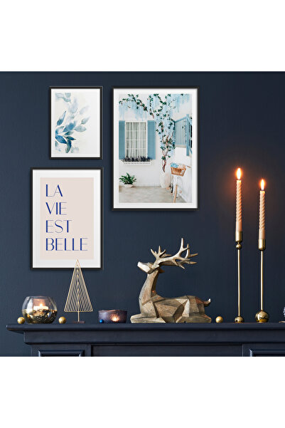 HOMEPACK 3'lü Çerçeveli ManzaralıTablo Seti Poster Tablo YN022