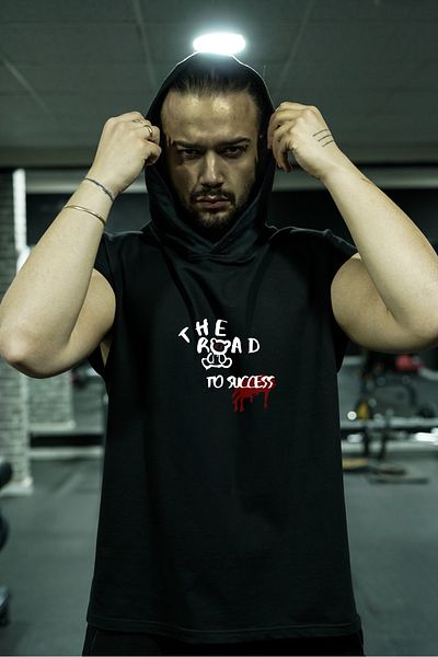 Oxlade Sports Tank Top Sleeveless Hooded The Road Of The Success®