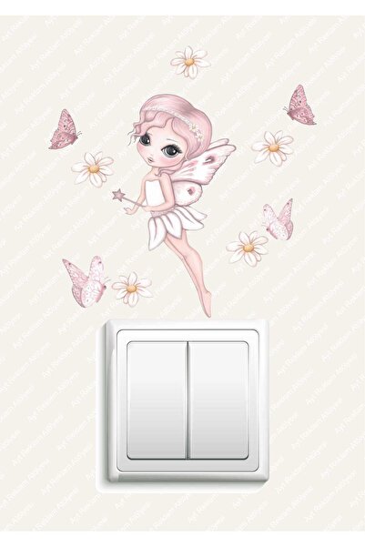 Genel Markalar Peri Kız Çocuk Odası Priz Sticker
