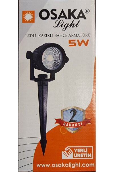 Genel Markalar 5w Siyah Kasa Yeşil Işık Ledli Kazıklı Bahçe Armatürü