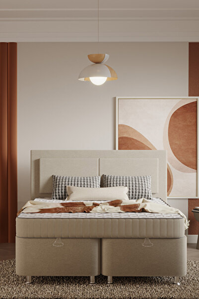 Modalife Odessa Çift Kişilik 150x200 cm Yatak Seti (baza Başlık Yatak )