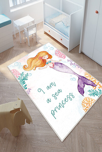 HOMENETTE سجادة أطفال حديثة مزخرفة عالية الجودة وطويلة الأمد وقابلة للغسل - ق...