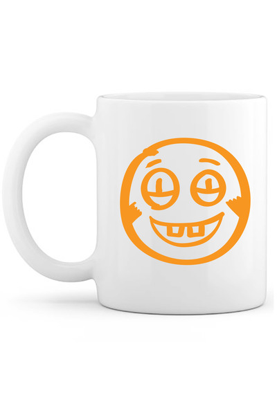 OXVİN كوب قهوة إيموجي مبتسم إصدار خاص (مفرد) من البورسلين