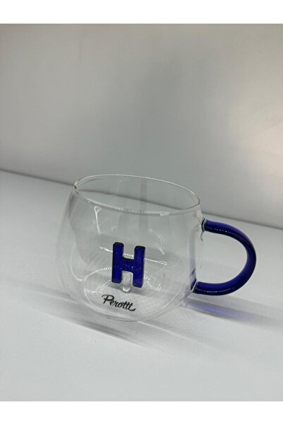 B.A.Y.NUVOLA Harfli Cam Kupa Harfli Tasarım Harfli Cam Bardak 400 Ml