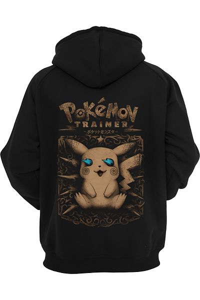 Edizen pikachuu 2024 Oversize Premium 100% βαμβακερό φούτερ με κουκούλα