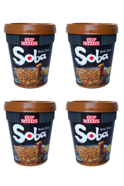 Nissin Noodles NISSIN SOBA CUP JAPANESE CURRY 90 GR*4'Lİ SET JAPON NOOUDLE KÖRİ KUPASI INSTANT NOODLES