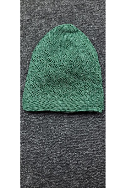 Kent Pazarı 10'lu Koyu Yeşil-türbe Yeşili Namaz Takkesi Seti | Hac, Umre, Mev...