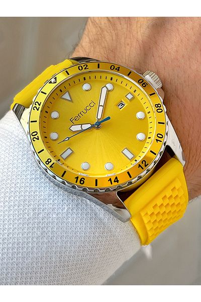 Ferrucci Special Design Waterproof Silicone Cord Men's Wrist Watch