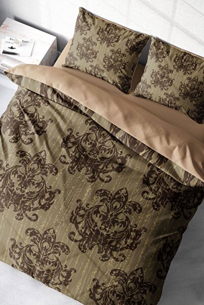 MonoHome Double Harmony Duvet Cover Set - King Size, Brown, 220X240Cm