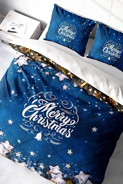 MonoHome Set cuvertură de pilotă King Size Merry Christmas 3D - dublu, bumbac...