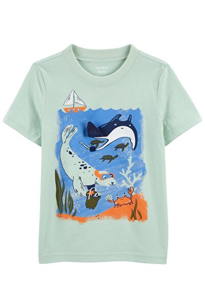 Carter's Little Boy Short Sleeve T-Shirt Green