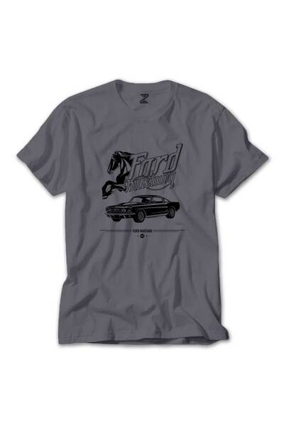 Z zepplin Mustang Ford Gray T-shirt