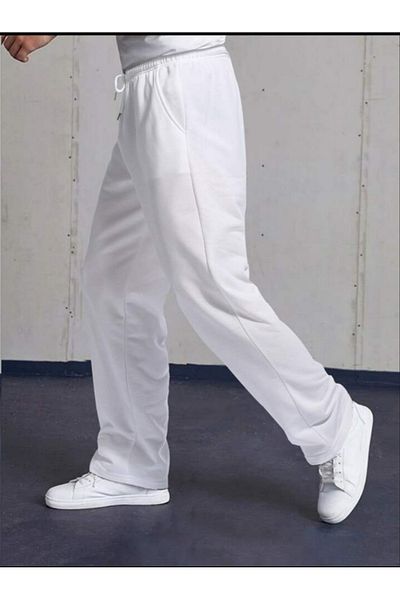 FİTGO Men's Basic Model Unprinted Comfortable Cut Tracksuit Bottom