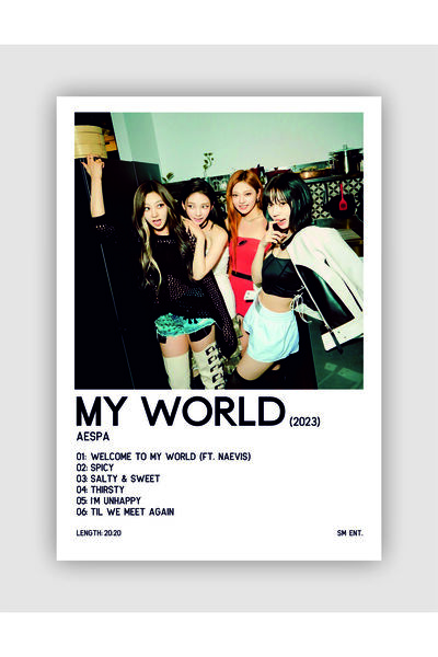 fırsatlar diyarı AESPA My World K-pop Duvar Posteri - Duvar Dekoru - Kalın Ka...