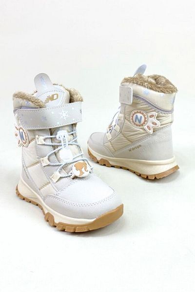 ALTUNTAŞ Παιδικά Velcro Fur Girl's Beige Snow Boots