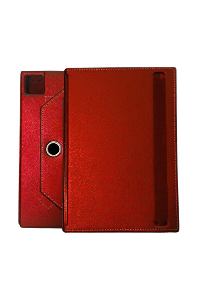 Fuchsia TCL Nxtpaper 11 inç Uyumlu 360 Dönebilen Deri Standlı Universal Tablet Kılıfı