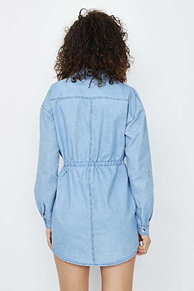 Select Moda Γυναικείο τζιν πουκάμισο με κουμπωτό κλείσιμο