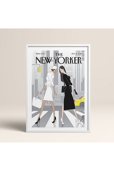 HOMEPACK Pictură în serie New Yorker cu un singur cadru Pictură poster de artă modernă TK/282