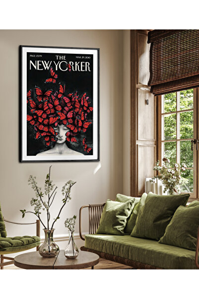 HOMEPACK Jednostruka uokvirena slika iz serije New Yorker, moderna umetnička ...