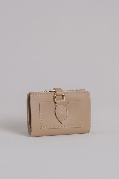 Çantacımstore Women's Soft Texture Medium Size Wallet Soft Leather Beige