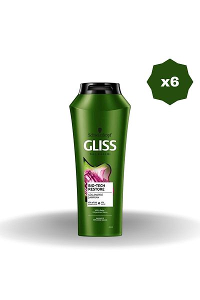 Gliss Gli̇ss Bio-Tech Restore Shampoo 500 ml X 6 Pieces