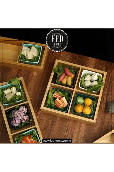 YzHome Bambu 3 Bölmeli İkramlık Organizer Masa ve Çekmece İçi Düzenleyici Tak...