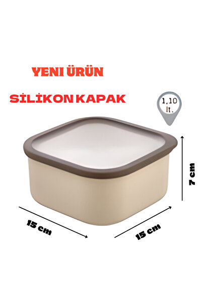 SUPERPUP Premium Set of 6 Silicone Storage Containers with Lid - Blue-Green-Sand Fridge Box