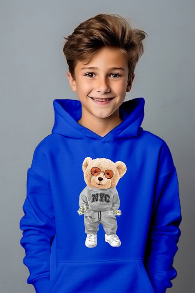 ADA BEBEK ÇOCUK Hanorac oversize cu imprimeu boho NYC pentru băiat