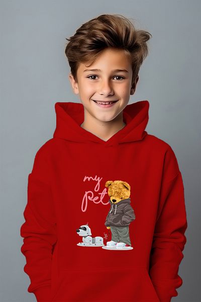 ADA BEBEK ÇOCUK سويت شيرت كبير الحجم مطبوع عليه Animal Lover Boho للأولاد