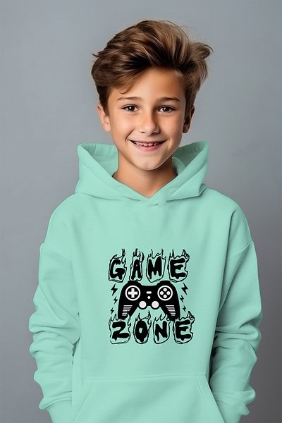 ADA BEBEK ÇOCUK Голям суичър с щампа Game Over за момче