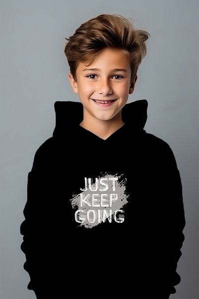 ADA BEBEK ÇOCUK Момчешки суитшърт с щампа Just Keep Going