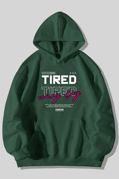 ciwi&life Unisex 2ip Rastered Every Day Green Oversize φούτερ
