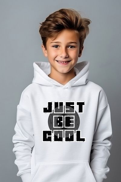 ADA BEBEK ÇOCUK Boy Just Be Cool Φούτερ με στάμπα μεγάλου μεγέθους