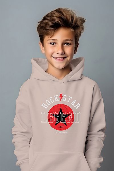 ADA BEBEK ÇOCUK Φούτερ με στάμπα Rockstar για αγόρι