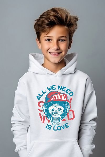 ADA BEBEK ÇOCUK Boy's All We Need Printed Oversize φούτερ